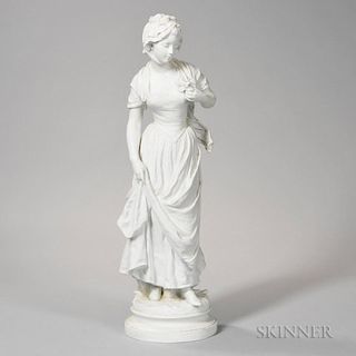 Sevres-style Parian Figure of a Maiden