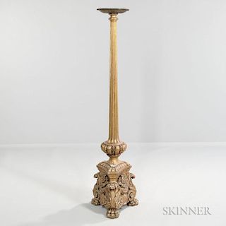 Continental Baroque-style Giltwood Torchere