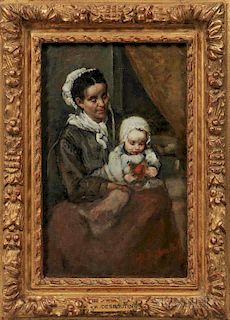 Marcellin-Gilbert Desboutin (French, 1823-1902)      Mother and Baby