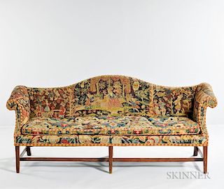 Georgian Tapestry Upholstered Settee