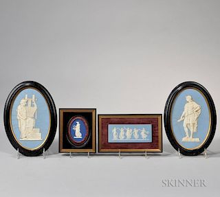 Four Wedgwood Jasper Medallions and Plaques
