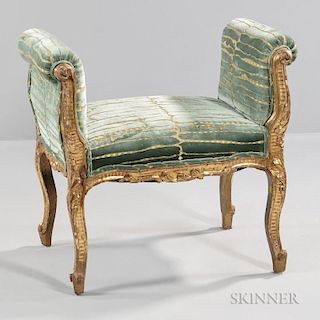 Continental Parcel-giltwood Bench