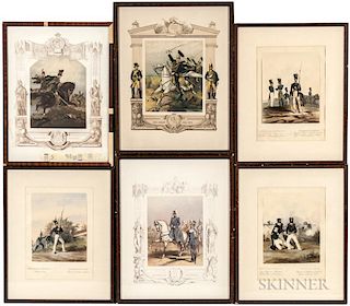 Continental School, 19th Century    Six Swedish Military Prints