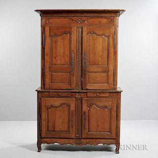 French Provincial Fruitwood Cupboard