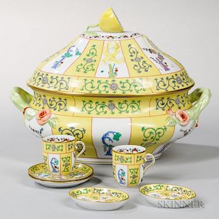 Herend Porcelain Siang Jaune Pattern Tableware