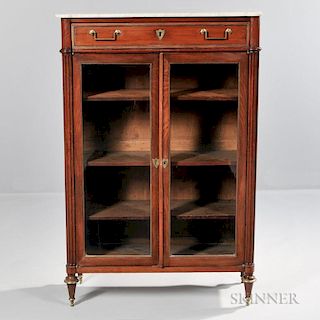 Regency-style Marble-top Mahogany Cabinet