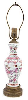 A French Samson Porcelain Vase Height 9 1/2 inches.