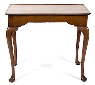A George II Mahogany Silver Table Height 27 1/4 x width 31 x depth 21 inches.