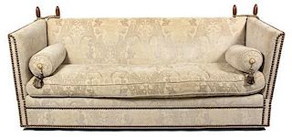 A Knole Style Sofa Height 36 x width 96 x depth 36 inches.