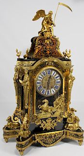 LARGE AND EXCEPTIONAL FRENCH ORMOLU AND BOULLE CLOCK