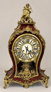 FRENCH ORMOLU AND BOULLE MANTEL CLOCK
