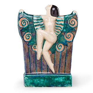 EDOUARD CAZAUX Art Deco sculpture of a dancer