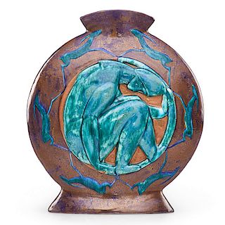 EDOUARD CAZAUX Flask-shaped vase