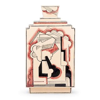 ROBERT LALLEMANT Art Deco Cubist vase
