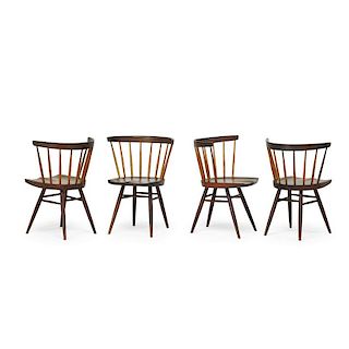 GEORGE NAKASHIMA Four Straight-Back chairs
