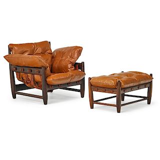 SERGIO RODRIGUES Sheriff chair and ottoman