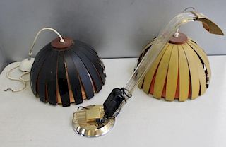 MIDCENTURY. Lighting Lot To Inc A Pair of Hanging
