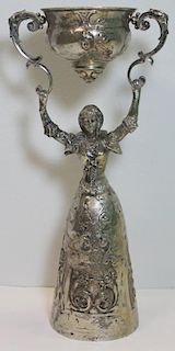 SILVER. German .800 Silver Wedding Wager Cup.