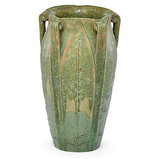 WILHELMINA POST; GRUEBY Five-handled vase