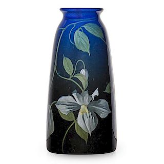 C. SCHMIDT; ROOKWOOD Fine Black Iris vase