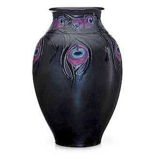 SARA SAX; ROOKWOOD Rare French Red vase
