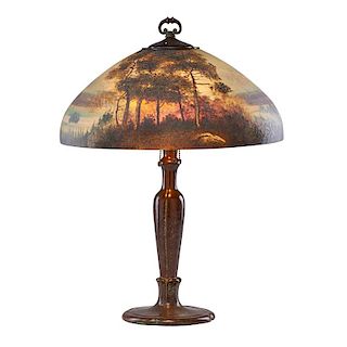 HANDEL Table lamp with landscape