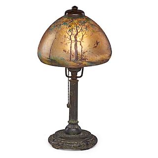HANDEL Boudoir lamp with woodland landscape