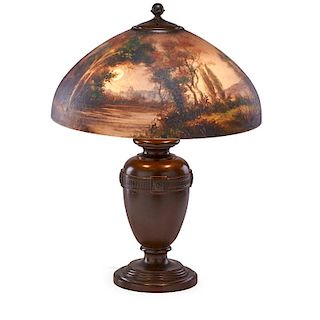 HANDEL Table lamp with moonlit landscape