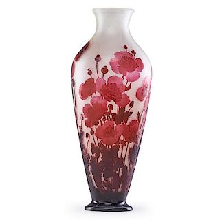 GALLE Massive poppy vase