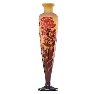 GALLE Tall baluster vase