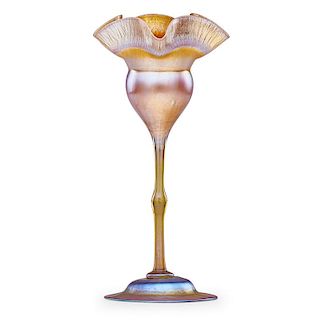 TIFFANY STUDIOS Gold Favrile floriform vase