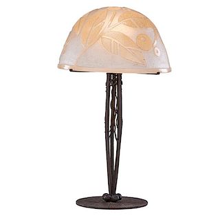 DEGUE; STYLE OF EDGAR BRANDT Table lamp