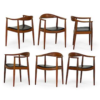 HANS WEGNER Set of six The Chair