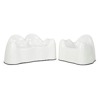 WENDELL CASTLE Molar settee and chair