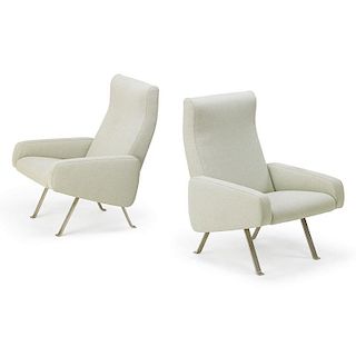 JOSEPH-ANDRE MOTTE Pair of lounge chairs