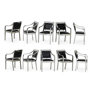 KARL SPRINGER Set of ten Regency dining chairs