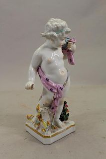 French Porcelain Cherub Figure