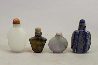 (4) Snuff Bottles w/ Stoppers