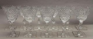(11) Hawkes, Signed Glass Goblets