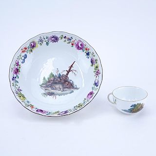 Grouping of Two (2) Antique Meissen Porcelain Tableware.