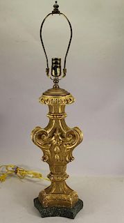 French Carved Gilt/Wood Table Lamp