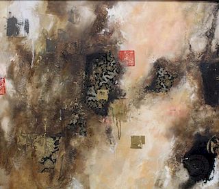 Wang Lifeng, Large Mixed Media Abstract Painting