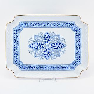 Large Copeland Blue and White Porcelain Tray.