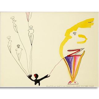 Sabo, American (20Th C) Watercolor and Ink on paper Inscribed: Normal "VS". And Double "V", The Jazz "V", For Christi "the Z"