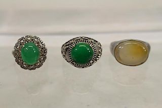 (3) Mixed Stone Assorted Rings