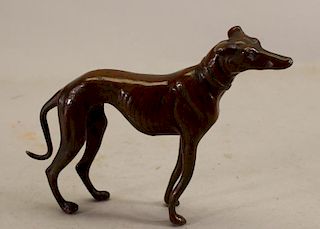 Early 20th C. Bronze Whippet