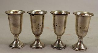 (4) Sterling Weighted Cordial Cups