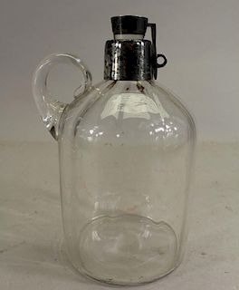 Antique Sterling Silver/Glass Decanter