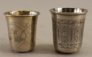 (2) Russian .84 Silver Cups