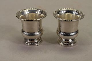 (2) Sterling Silver Diminutive Cups